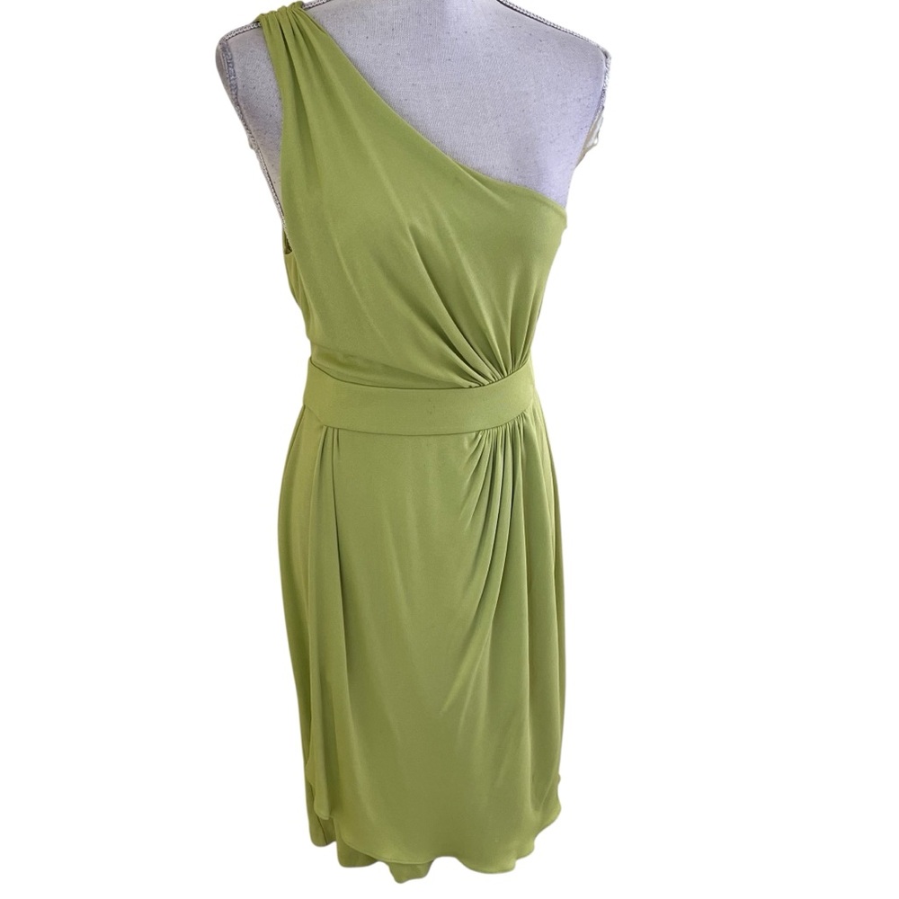 Diane Von Furstenberg One Shoulder Silk Jersey "Epana" Dress in Citrine 10
